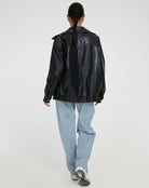 Women’s Oversized Bomber Jacket With Zip Front | Winter - Mason Luxor