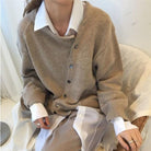 Women’s Oversized Cardigan With Asymmetric Buttons | Casual - Mason Luxor