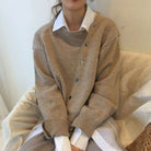 Women’s Oversized Cardigan With Asymmetric Buttons | Casual - Mason Luxor