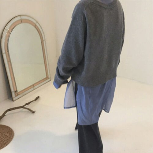 Women’s Oversized Cardigan With Asymmetric Buttons | Casual - Mason Luxor
