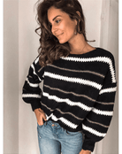 Women’s Oversized Jumpers With Stripes | Winter - Mason Luxor
