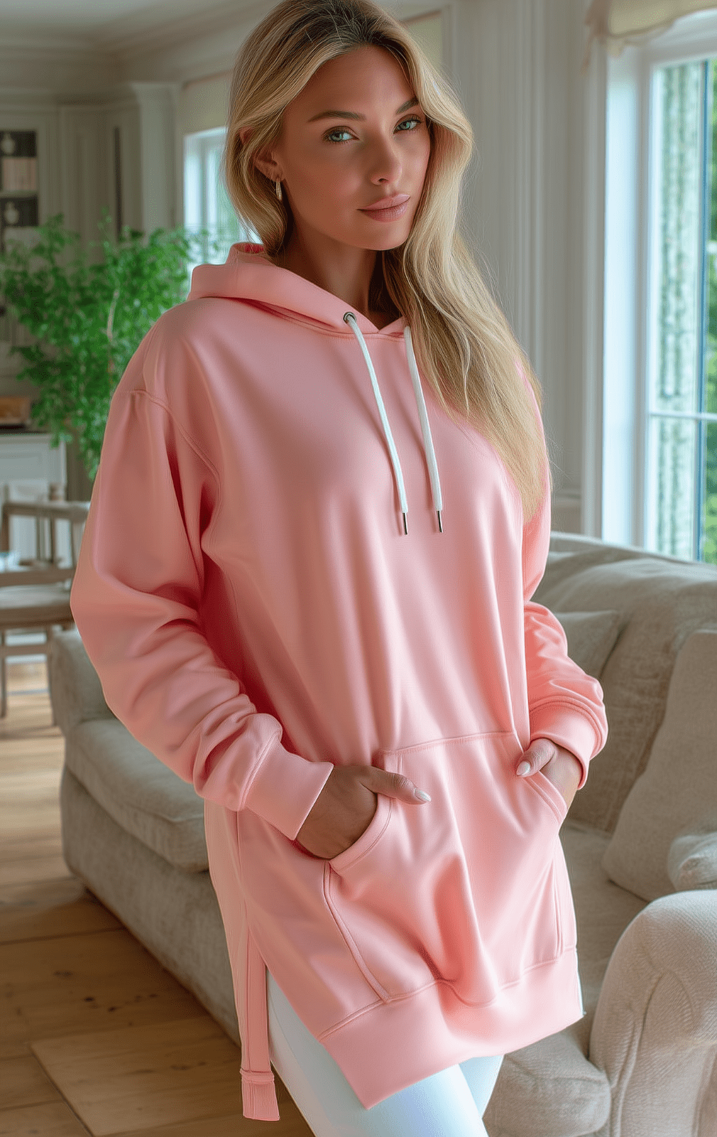 Women’s Oversized Longline Hoodies with Pocket | Casual - Mason Luxor