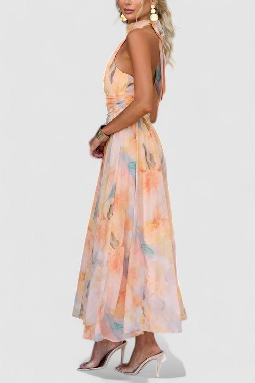 Women’s Peach Wedding Guest Dresses With Flowy Fit | Party - Mason Luxor