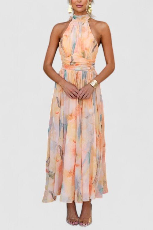 Women’s Peach Wedding Guest Dresses With Flowy Fit | Party - Mason Luxor