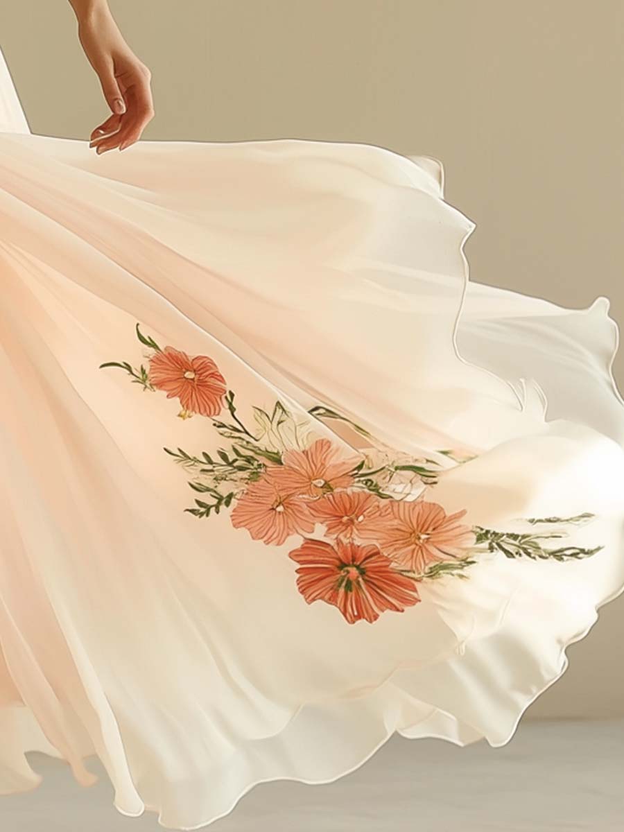 Women’s Pink Bridesmaid Dresses With Floral Design | Summer - Mason Luxor