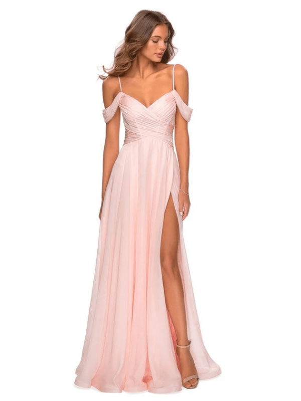 Women’s Pink Bridesmaid Dresses With Front Slit | Summer - Mason Luxor