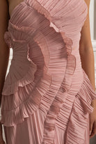 Women’s Pink Bridesmaid Dresses With Pleated Ruffle Design | Summer - Mason Luxor