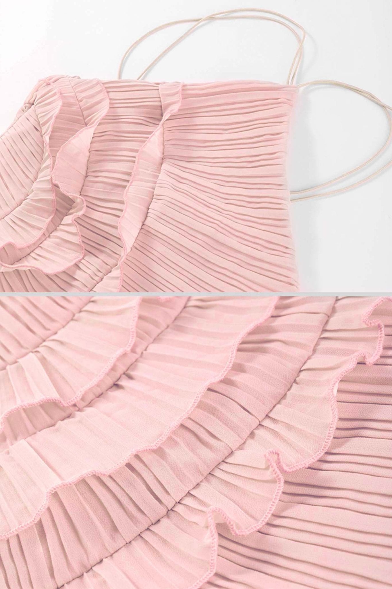 Women’s Pink Bridesmaid Dresses With Pleated Ruffle Design | Summer - Mason Luxor
