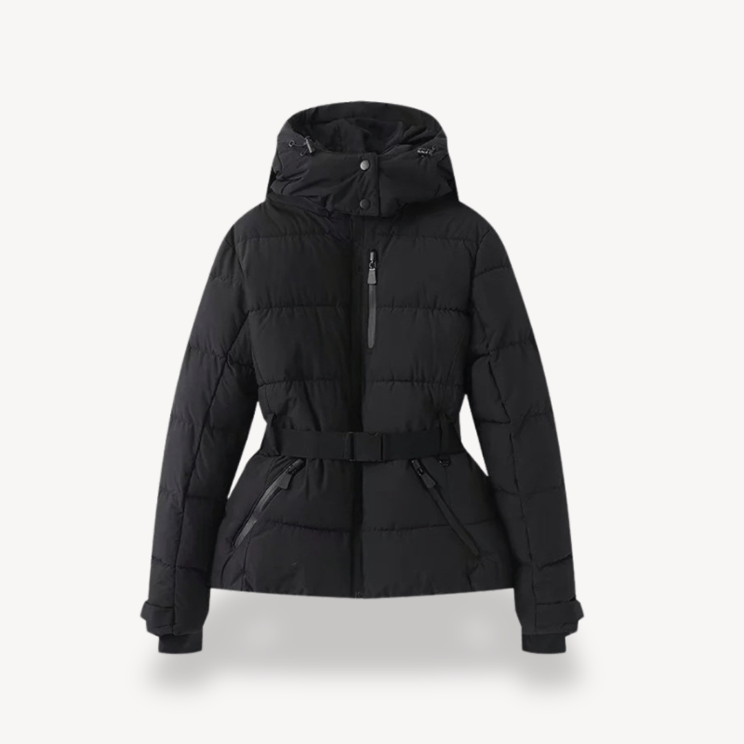 Women’s Puffer Jacket with Belt & Hood | Winter - Mason Luxor