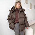 Women’s Puffer Jacket With High Collar | Winter - Mason Luxor