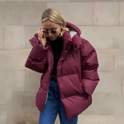 Women’s Puffer Jacket With High Collar | Winter - Mason Luxor