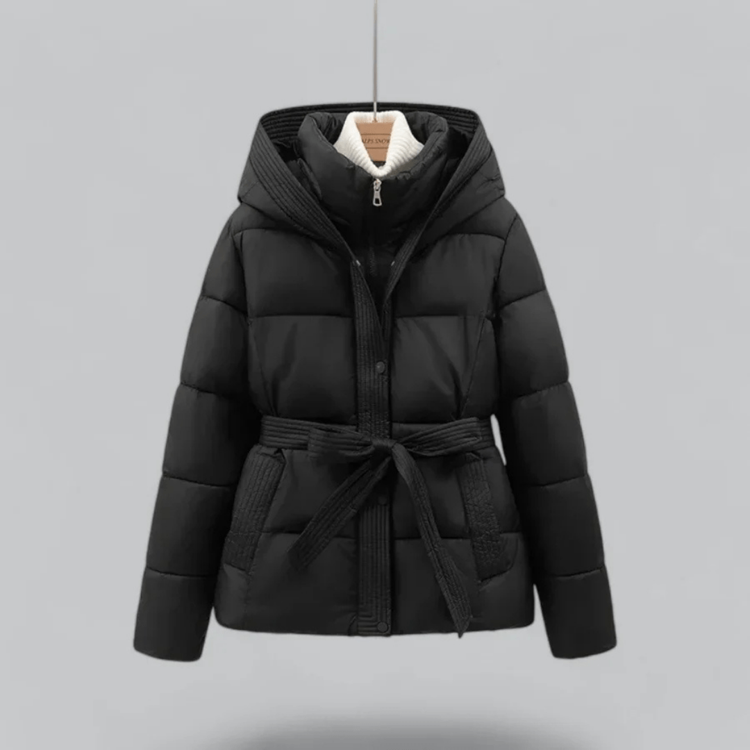 Women’s Puffer Jacket With Tie Belt | Winter - Mason Luxor