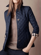 Women’s Quilted Jacket With Diamond Stitch | Short - Mason Luxor
