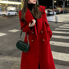 Women’s Red Trench Coat With Double Buttons | Winter - Mason Luxor