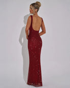 Women’s Scoop Back Sparkly Dress for Christmas Party | Evening - Mason Luxor
