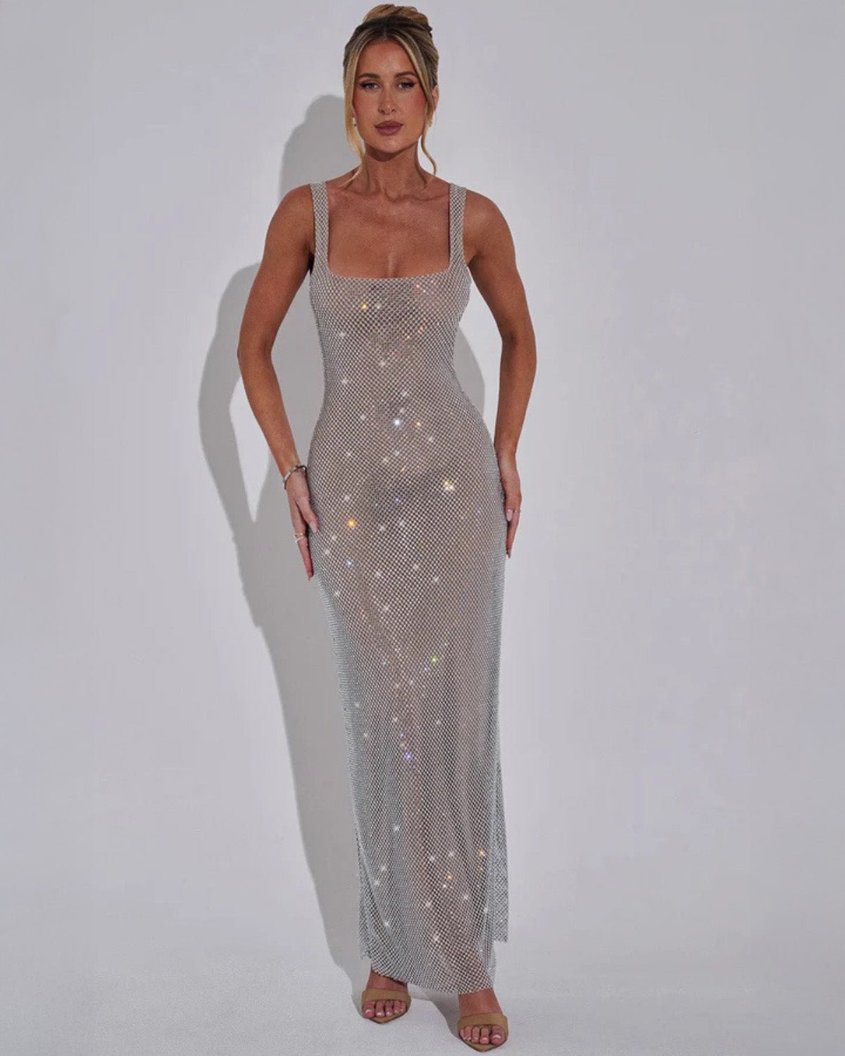 Women’s Scoop Back Sparkly Dress for Christmas Party | Evening - Mason Luxor