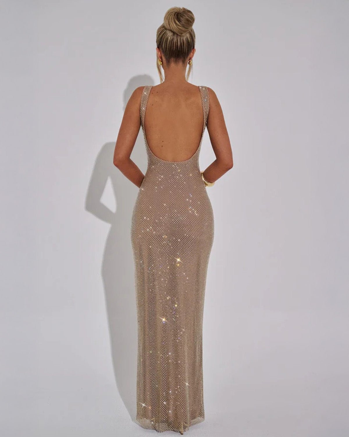 Women’s Scoop Back Sparkly Dress for Christmas Party | Evening - Mason Luxor