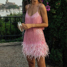 Women’s Sequin Dress With Fringe Detail | Cocktail - Mason Luxor