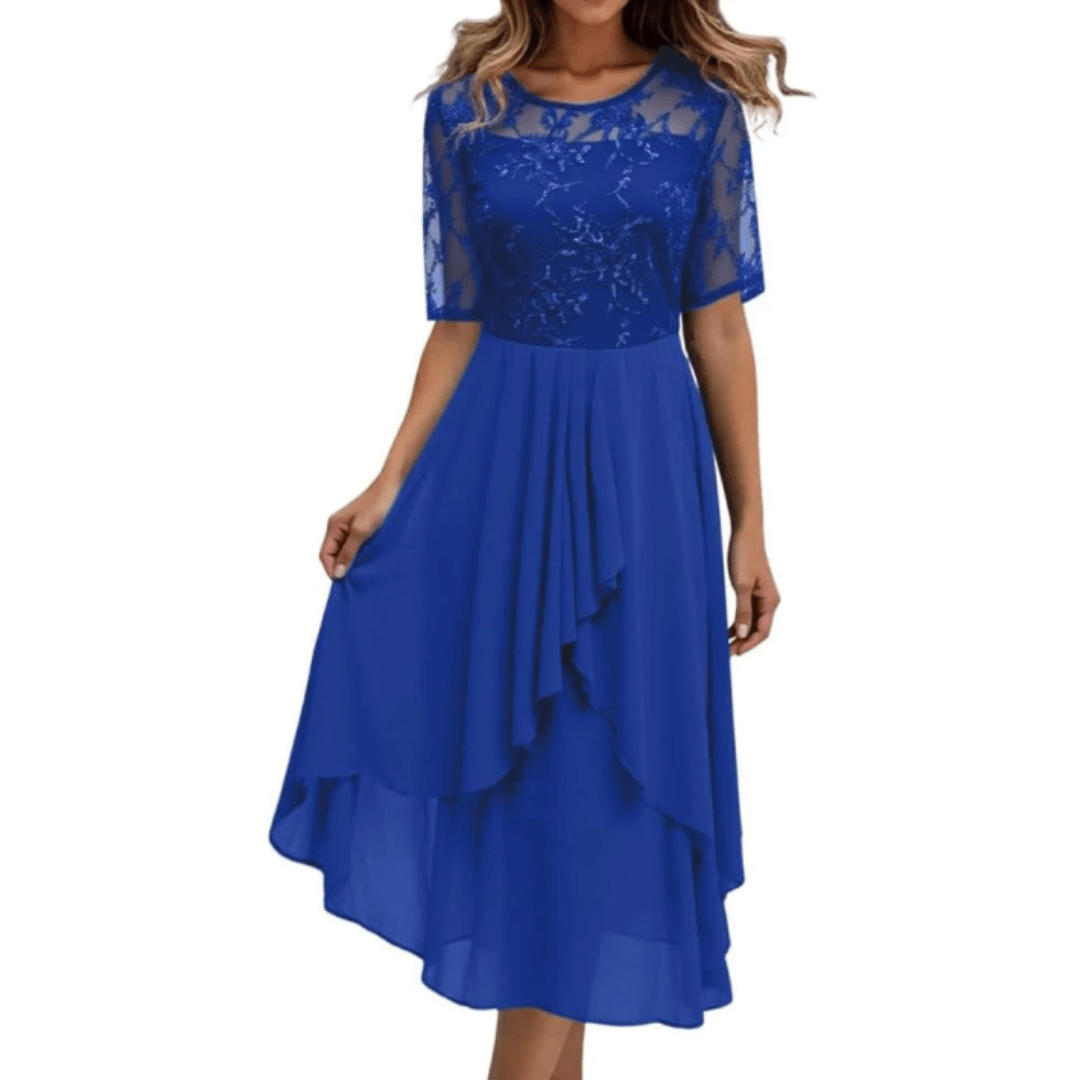 Women’s Sequin Dress With Layered Hem | Formal - Mason Luxor