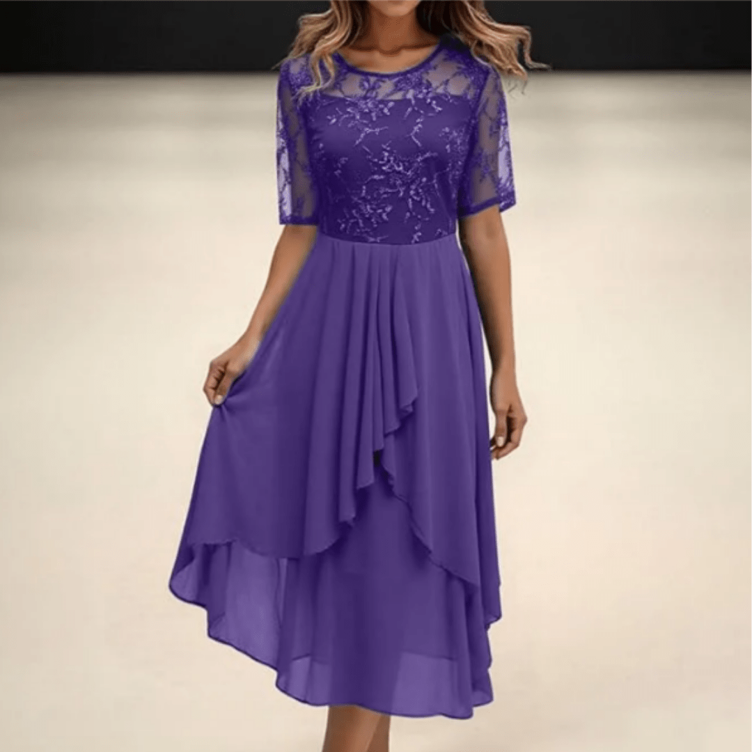 Women’s Sequin Dress With Layered Hem | Formal - Mason Luxor