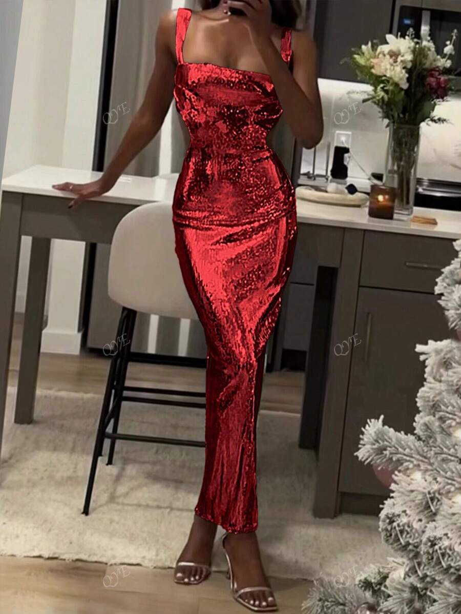 Women’s Sequin Maxi Dress for Christmas Party | Evening - Mason Luxor