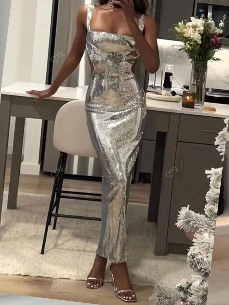 Women’s Sequin Maxi Dress for Christmas Party | Evening - Mason Luxor