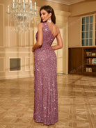 Women’s Side Slit Sequin Maxi Dress for Christmas Party | Evening - Mason Luxor