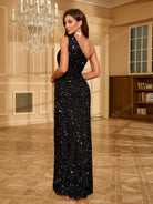 Women’s Side Slit Sequin Maxi Dress for Christmas Party | Evening - Mason Luxor