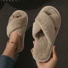 Women’s Slippers With Cross Strap Design | Indoor - Mason Luxor