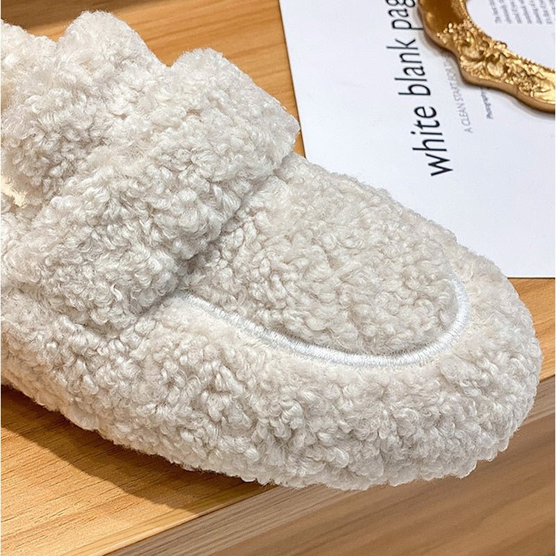Women’s Slippers With Fleece Texture | Casual - Mason Luxor