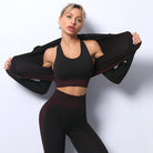 Women’s Tracksuits With Zip Crop Top | 3 Piece Set - Mason Luxor