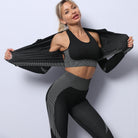 Women’s Tracksuits With Zip Crop Top | 3 Piece Set - Mason Luxor