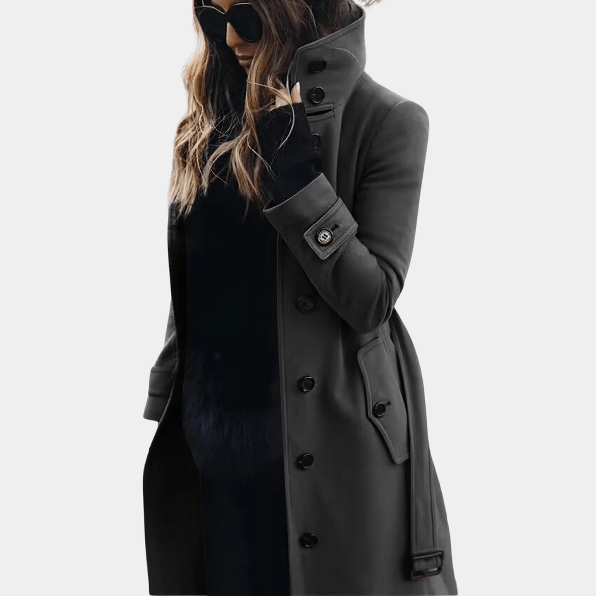 Women’s Trench Coat With High Collar | Classic - Mason Luxor