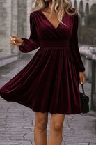 Women’s V Neck Mini Dress for Christmas Party | Evening - Mason Luxor