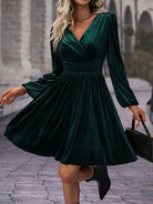 Women’s V Neck Mini Dress for Christmas Party | Evening - Mason Luxor