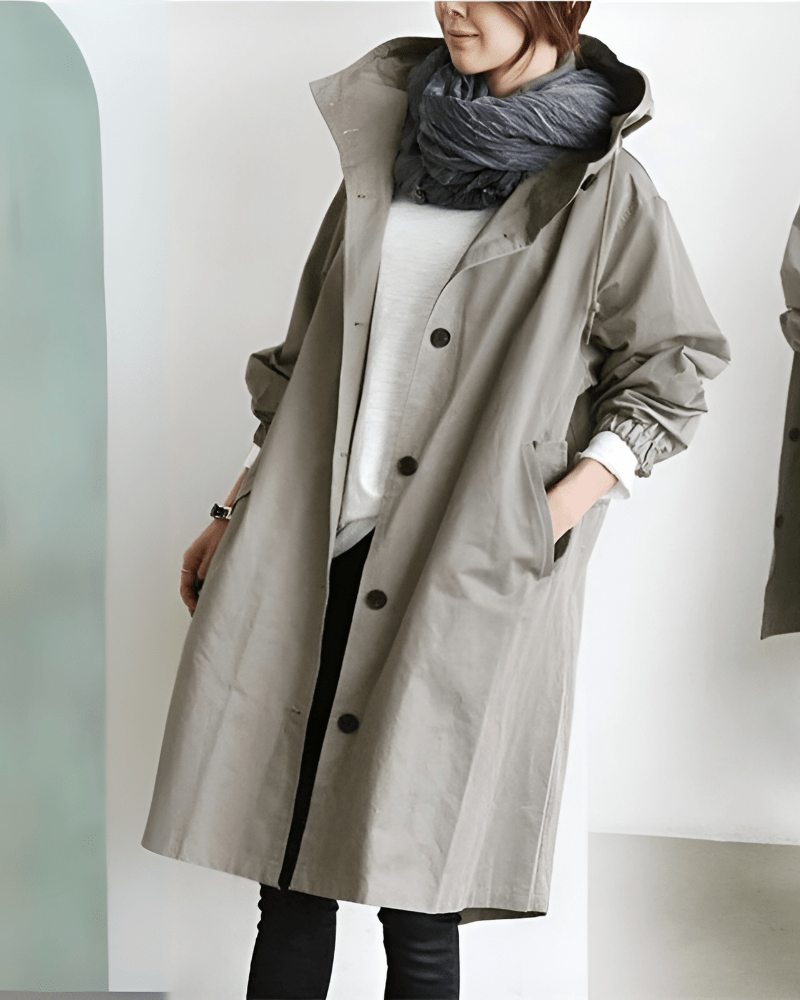 Women’s Waterproof Trench Coat With Hood | Spring - Mason Luxor