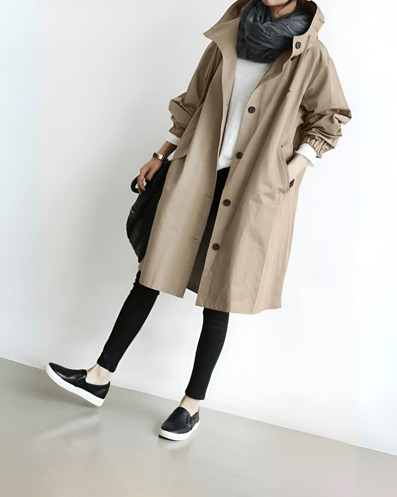 Women’s Waterproof Trench Coat With Hood | Spring - Mason Luxor