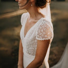 Women’s Wedding Dresses With Short Sleeves | White - Mason Luxor