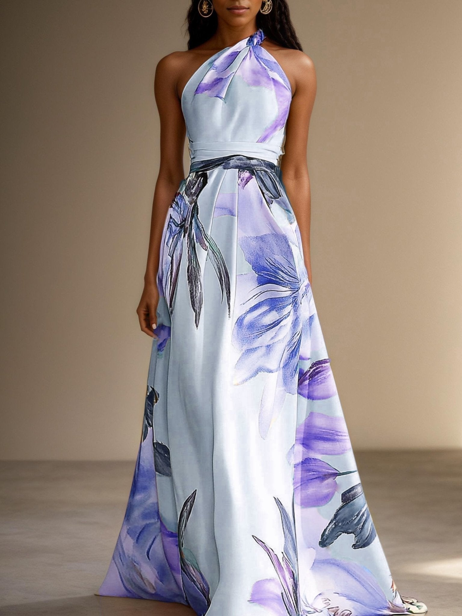 Women’s Wedding Guest Dresses With Halter Neck | Elegant - Mason Luxor