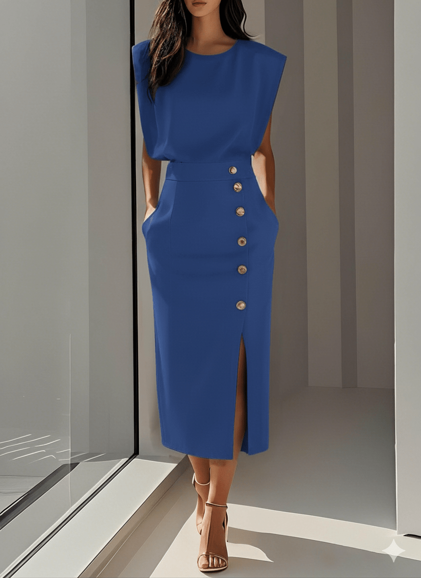 Women’s Wedding Guest Dresses With Side Buttons | Formal - Mason Luxor