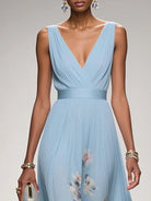 Women’s Wedding Guest Dresses With V Neck | Elegant - Mason Luxor