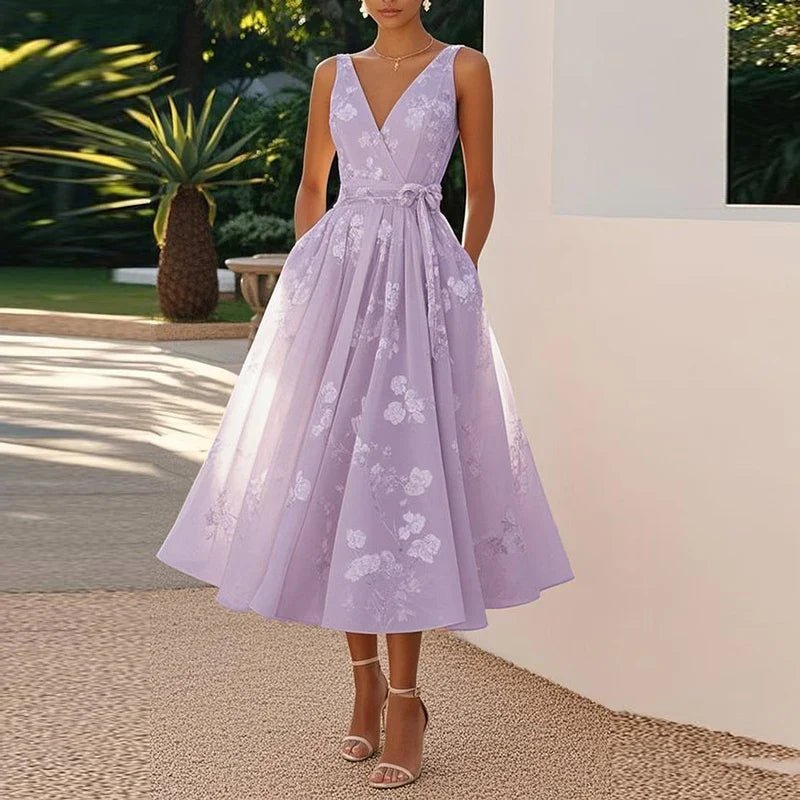 Women’s Wedding Guest Dresses With V Neck | Party - Mason Luxor