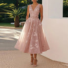 Women’s Wedding Guest Dresses With V Neck | Party - Mason Luxor