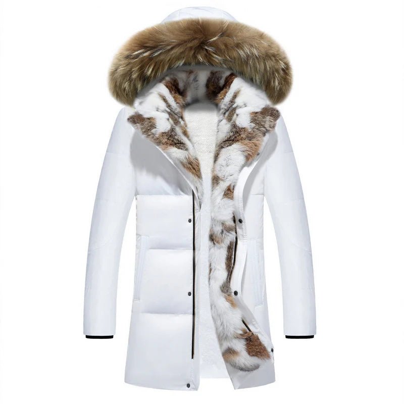 Women’s White Fur Coat With Hooded Design | Winter - Mason Luxor