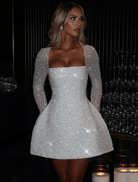 Women’s White Prom Dresses With Long Sleeves | Cocktail - Mason Luxor