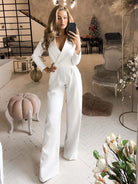 Women’s Wide Leg Jumpsuits With Structured Design | Wedding - Mason Luxor