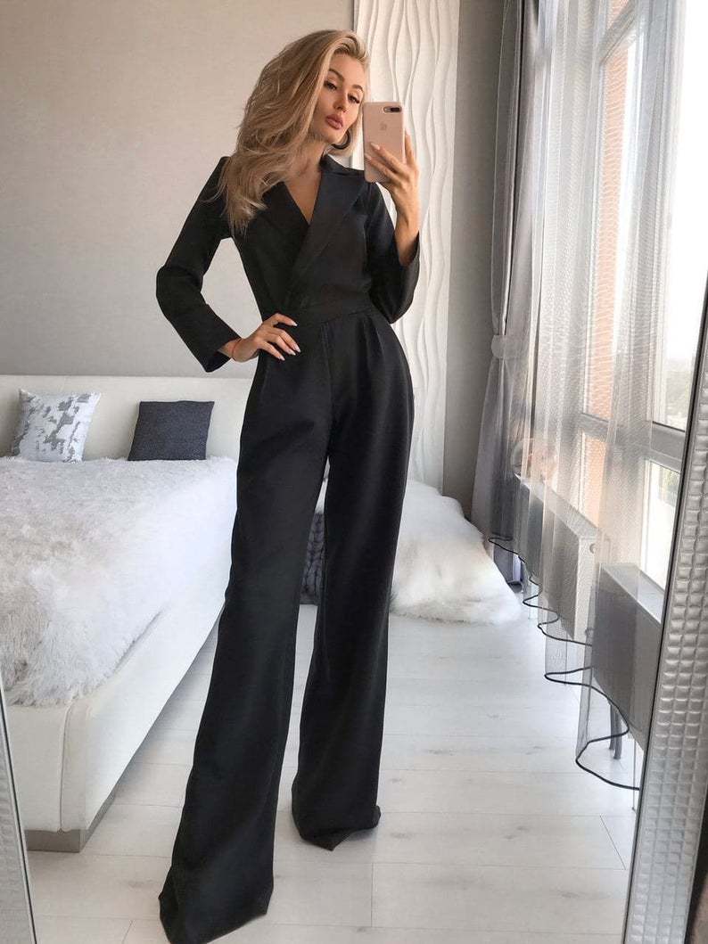 Women’s Wide Leg Jumpsuits With Structured Design | Wedding - Mason Luxor