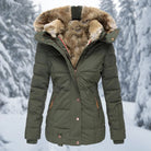 Women’s Winter Jacket With Faux Fur Hood | Quilted - Mason Luxor