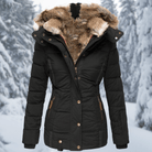 Women’s Winter Jacket With Faux Fur Hood | Quilted - Mason Luxor