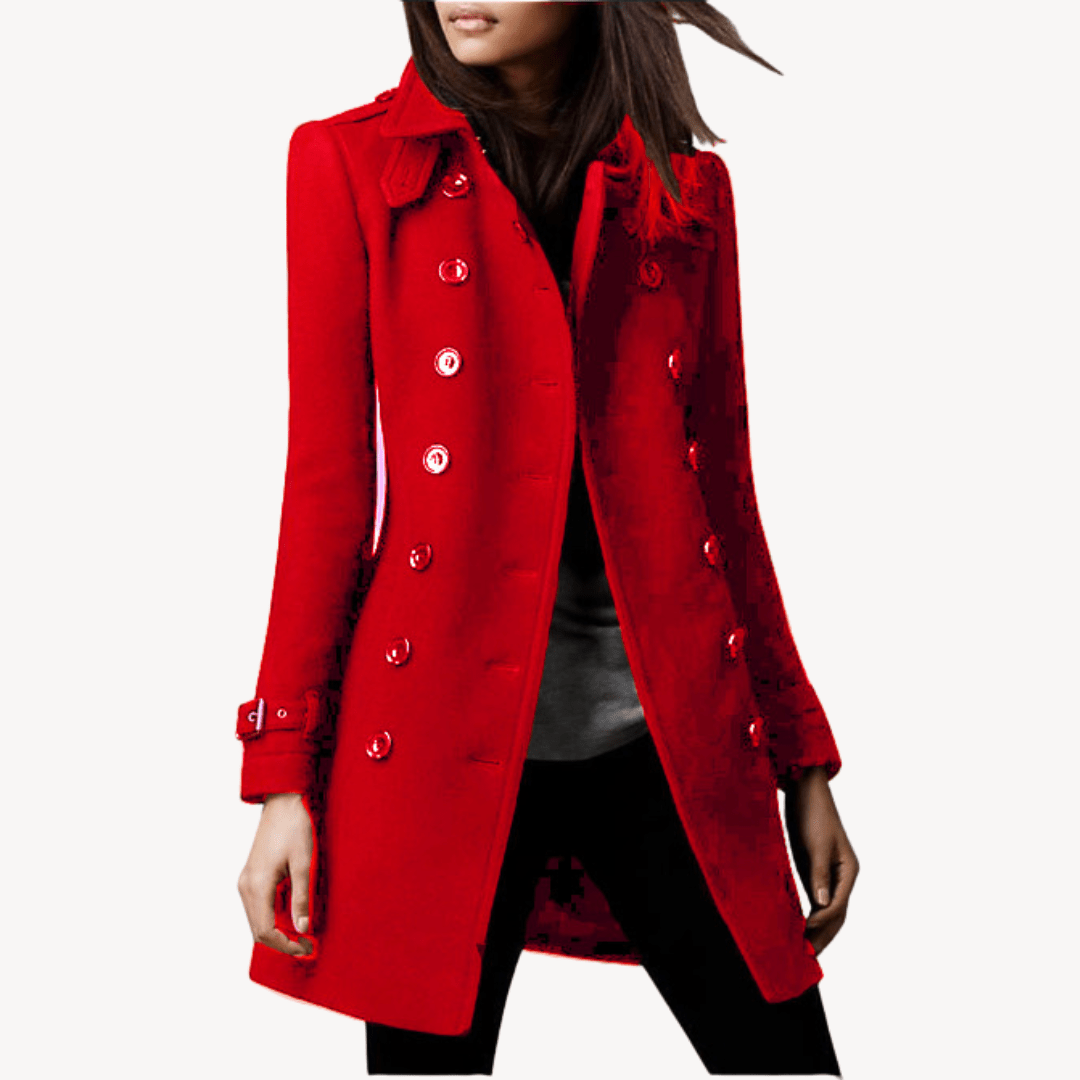 Women’s Winter Trench Coat With Double Breasted Buttons | Classic - Mason Luxor